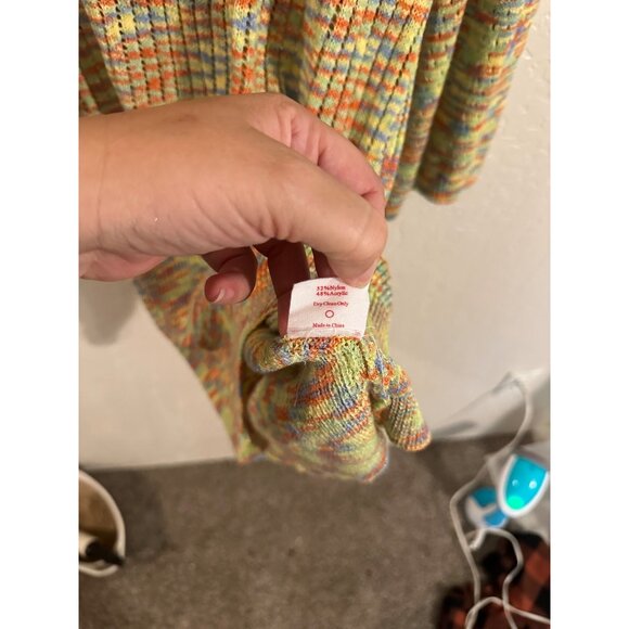 Lisa Says Gah Plus Size Crochet Multicolored Penny Mini Dress - Picture 9 of 10